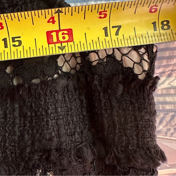 J. Crew NWOT Black Tweed Lace Overlay Sleeveless Top Blouse Medium Fully Lined - Picture 13 of 15